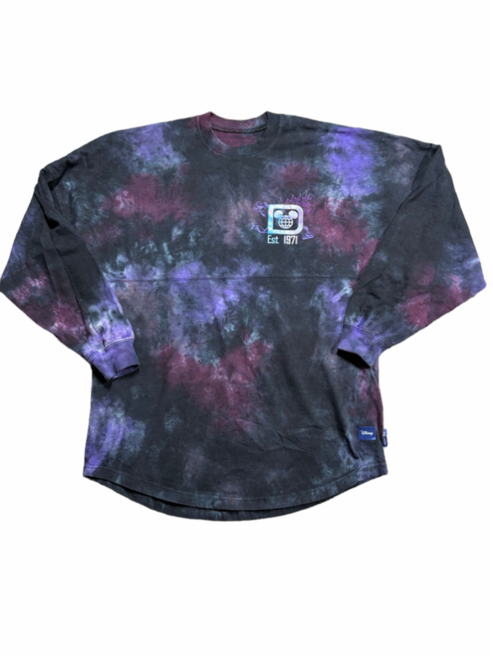Disney Ursula Spirit Jersey Size S Black Purple Tie Dye Villains